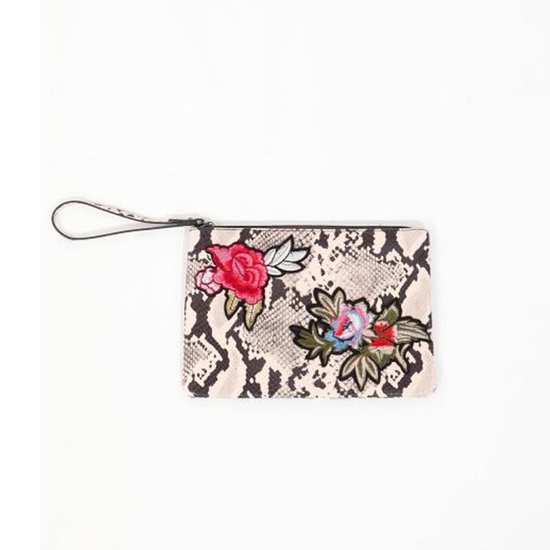 women's flower applique purse