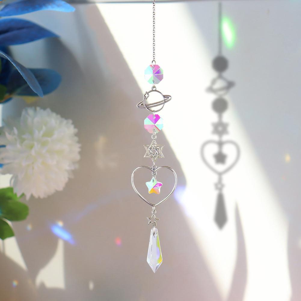 1pc Wind Chime Sun Catcher Pendant Dream Catcher Hanging Drop Home Garden Decor Windchime