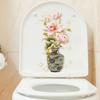 Mildew-proof Flower Butterfly Toilet Stickers Self-Adhesive Toilet Lid Decals  Bathroom