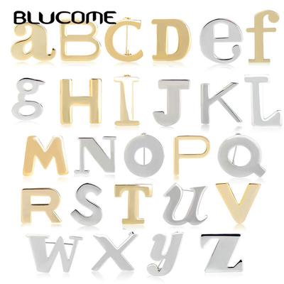 Mode 26 Alphabete Broschen Kupfer Schmuck Name Brief Brosche Für Frauen Kinder Geburtstag Anzug Pins