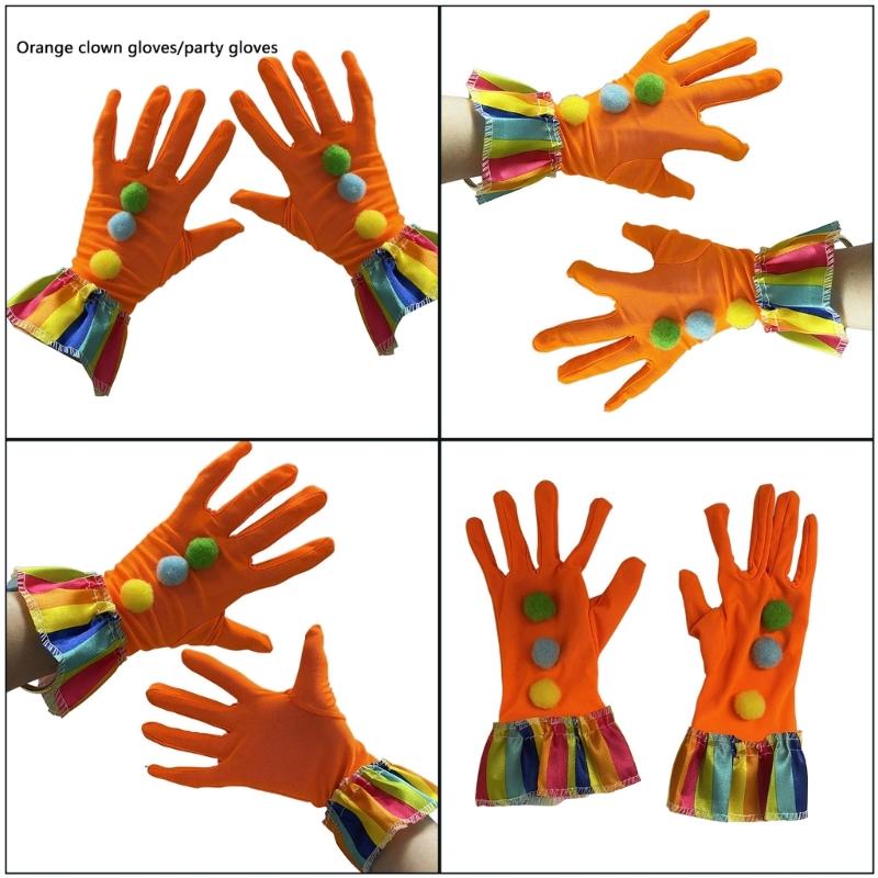Christmas Gloves Colorful Festive Party Accessories Warm Soft Breathable Fabric For Holiday Cosplay Winter Event