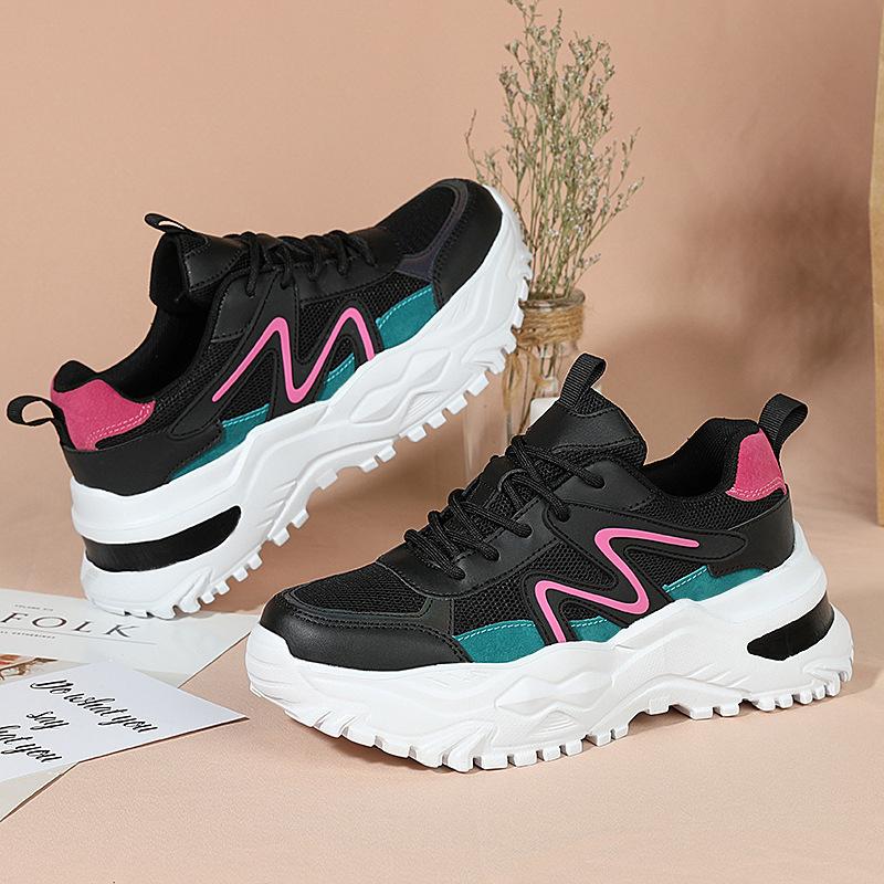 

Mesh dad shoes casual sports women s shoes spring new running shoes Korean version fashion sports shoes women s shoes trendy shoes 35 чёрный