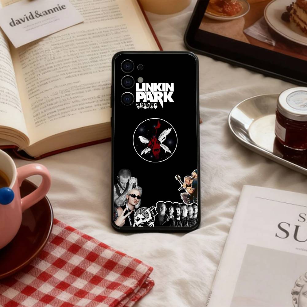 New Metal L-Linkin Park Phone Case For Samsung S 25,24,23,22,30,21,10,9,Ultra,Plus,Lite,FE,4,5 G Soft Black Case