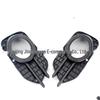 VW Tiguan Black Fog Light Frame Lower Center Grille Trim - Left & Right Grilles (5N0853665G, 5N0853666G Compatible)