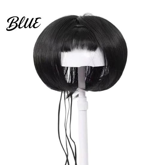 Adjustable Cat Hair Pieces Funny Dog Wig for Small Medium Large Dogs Pet Cute Bob Style Costume with Elastic Band Cosplay Halloween Christmas,