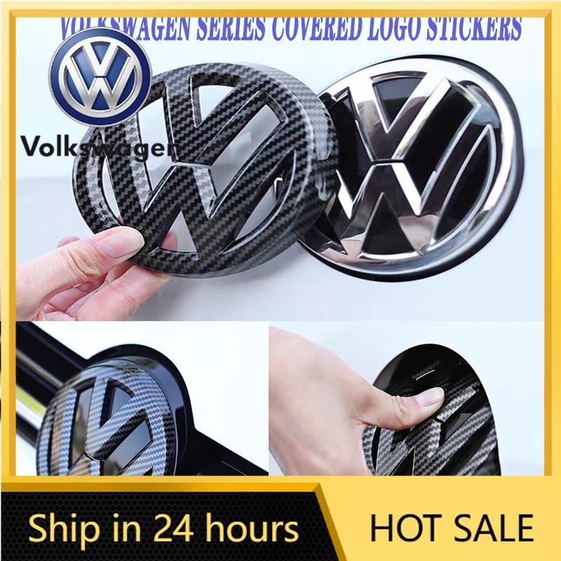 BRK1 Car Logo Front Grille Rear Trunk Decoration Sticker Accessories For Volkswagen VW GTI Golf 6 7 8 Polo VW CC PasValve Stems Caps