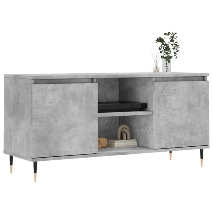 VidaXL TV Cabinet Concrete Grey 104x35x50 Cm Engineered Wood 827008