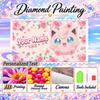 Personalized Jigglypuff Diamond Art Custom Name 5D Diamond Painting Full Drill DIY Craft