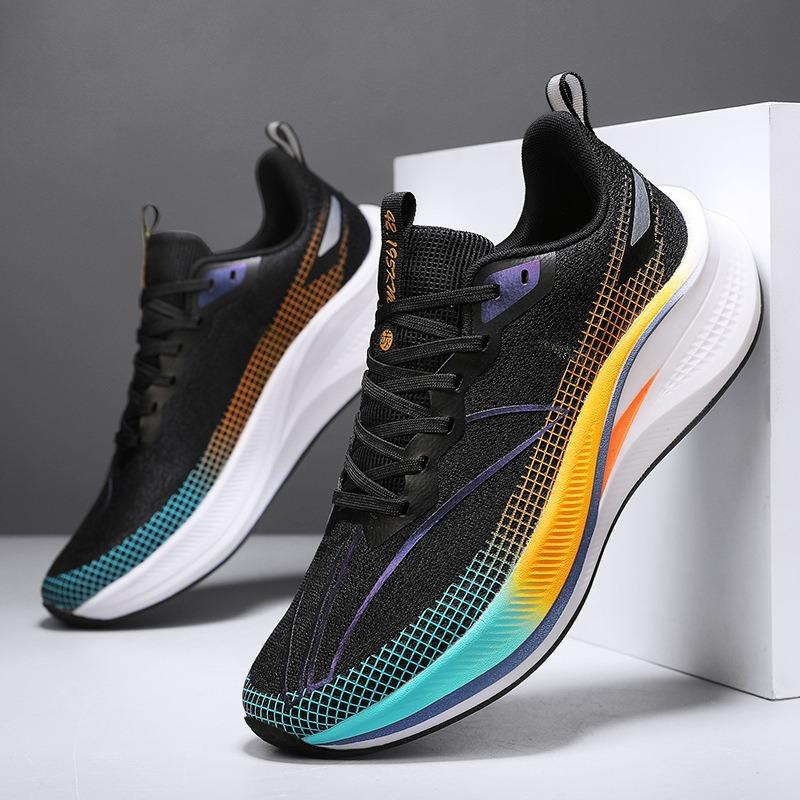 New mid-trend shoes, sports and leisure men's shoes, breathable and lightweight carbon board running shoes, high quality and high return