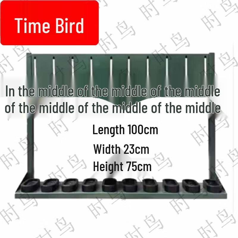 10-Slot Single-Sided Military Green Rifle Display Stand