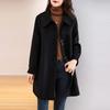 Elegant Women's Red Wool Coat, Winter Fashion with A Slim Fit Silhouette and Premium Quality Fabric