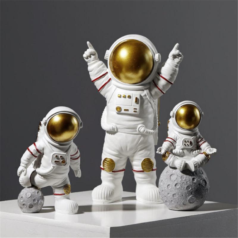 Resin Material Astronauts Ornaments Universal Cell Phone Stand Holder Bracket Gift Toys Home Office Desk Decoration Birthday Par