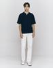 CONCEPTS1ONE Cotton Nylon Slit Neck Short Sleeve Knit Sweater 10055530/055530 [2Color]