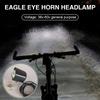 36V/48V/60V E-Bike Klakson Světlo Elektrická Koloběžka LED Světlomet 18W Vodotěsný 2 v 1 Světlo s klaksonem Motocykl Kolo Svítilna