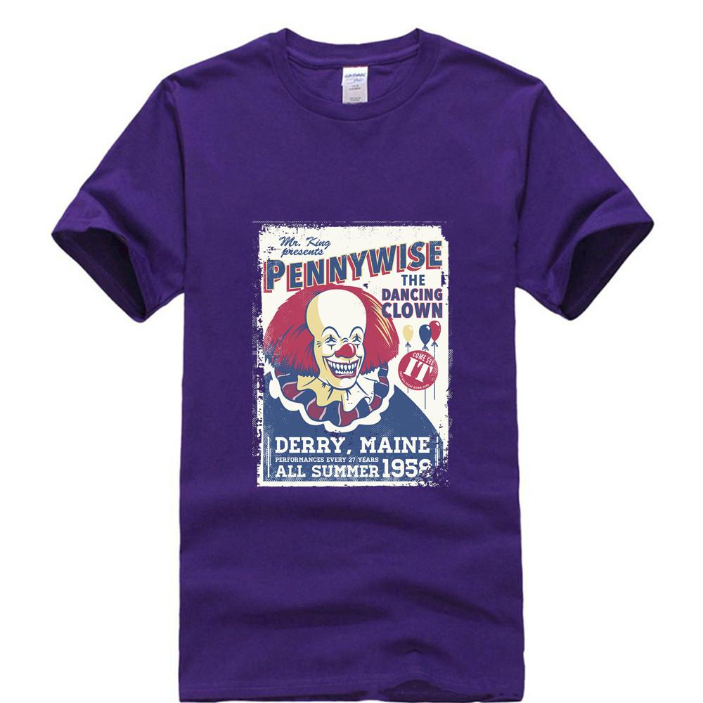 Creative Design The Dancing Clown Pennywise TShirt Summer Cotton Short Sleeve ONeck Unisexs T Shirt New S3XL