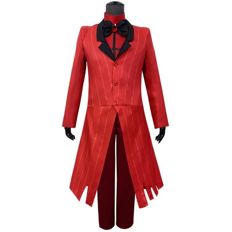 Hazbin Cosplay Hotel ALASTOR Dust Angel Uniformní Cosplay Kostým Muži Ženy Halloween Kostým Celá sada