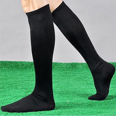 1 Pair Solid Color Sweat Elasticity Men Absorbent Good Long Socks Over Knee Sports