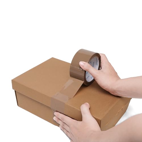 Neomate Low Noise Brown BOPP Packaging Tape | 48mm x 50m, Pack of 2 |Heavy-Duty Durable Tan Tape for Packaging, DIY 48 mm x 50 meter коричневый