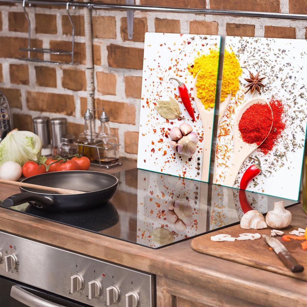Glass Cutting Board 2X 30X52 Spices