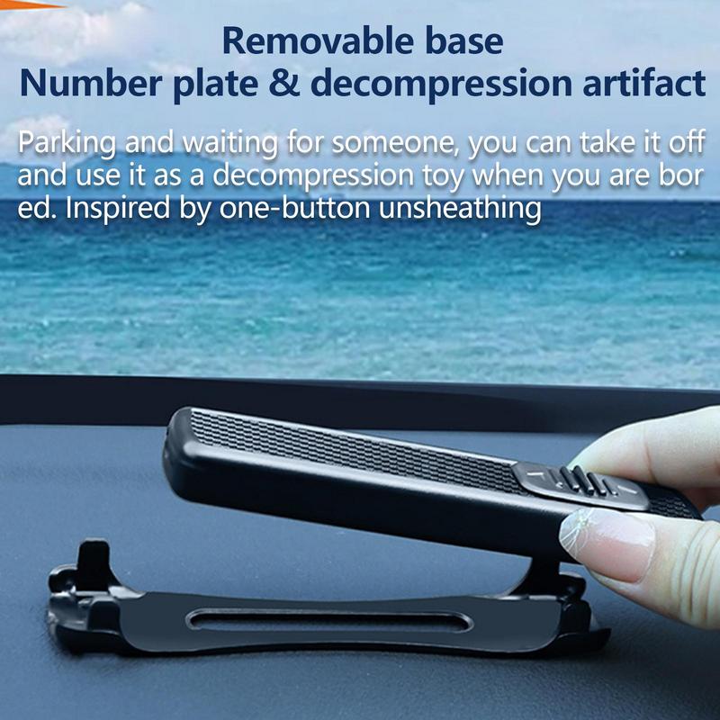 Temporary Parking Car License Temporary Parking Card Multi-functional Carbon Fiber Pattern Parking Number Plate for Rvs Trucks