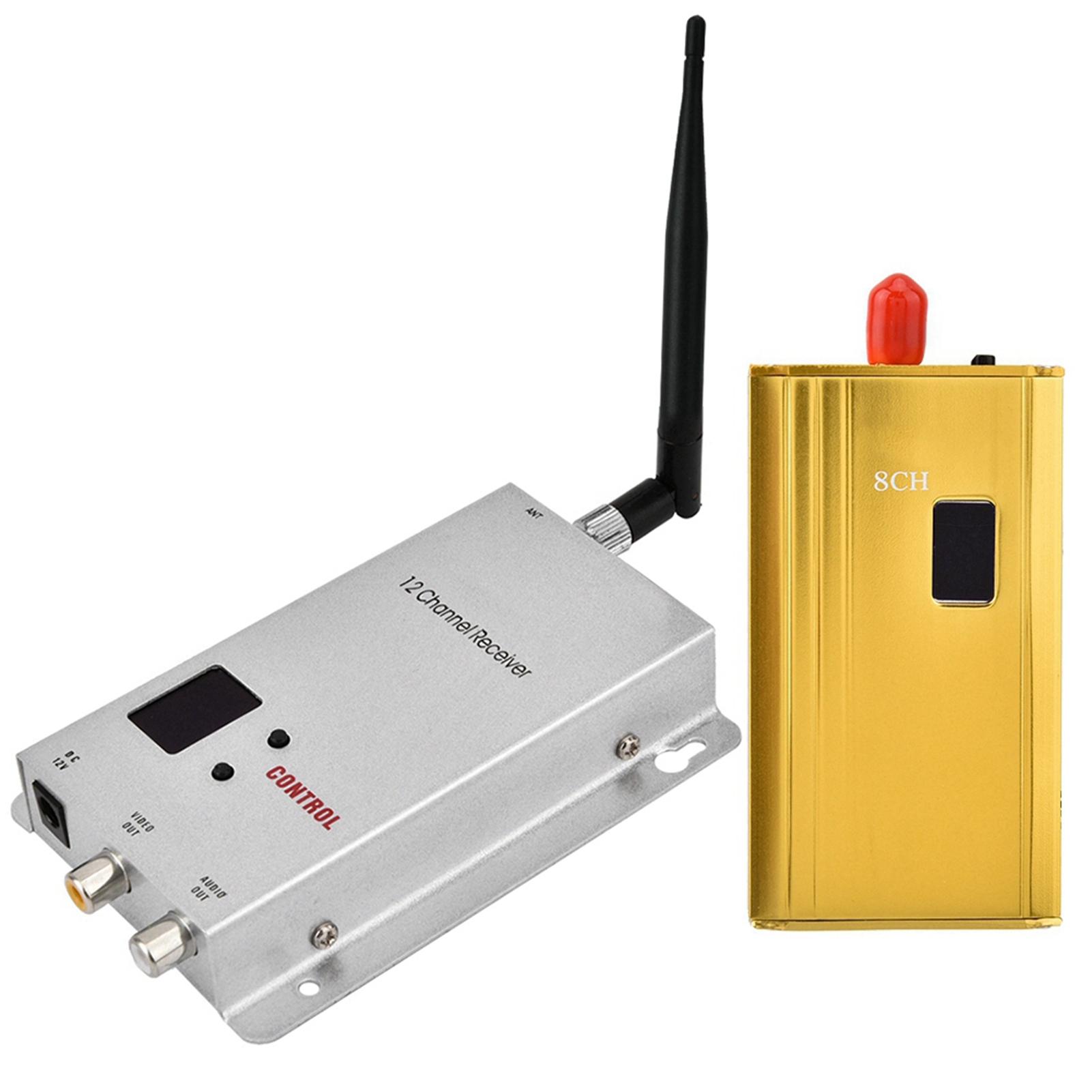 

1.2G 1.5W Wireless Audio Video Transceiver CCTV Monitoring Transmitter & Receiver Kit
