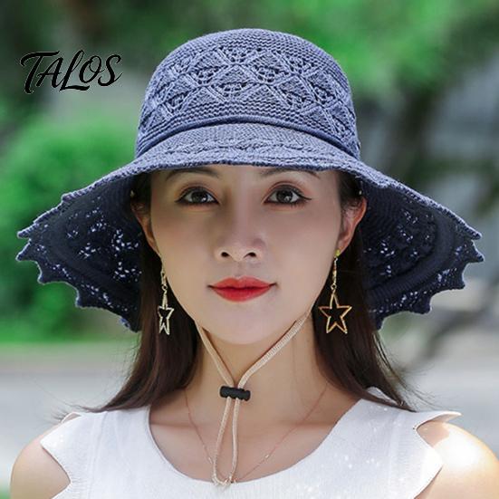 Women Acrylic Blend Straw Hat Women's Wide Brim Summer Beach Sun Simple Design Foldable Lady Braided Floppy for Outdoor Travel Vacation Trendy
