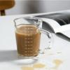 70/150ML Espresso Glas Tasse Holzgriff Messbecher Milch Latte Kännchen Kaffeezubehör Küchenbecher Trinkgeschirr Doppelbodenflasche