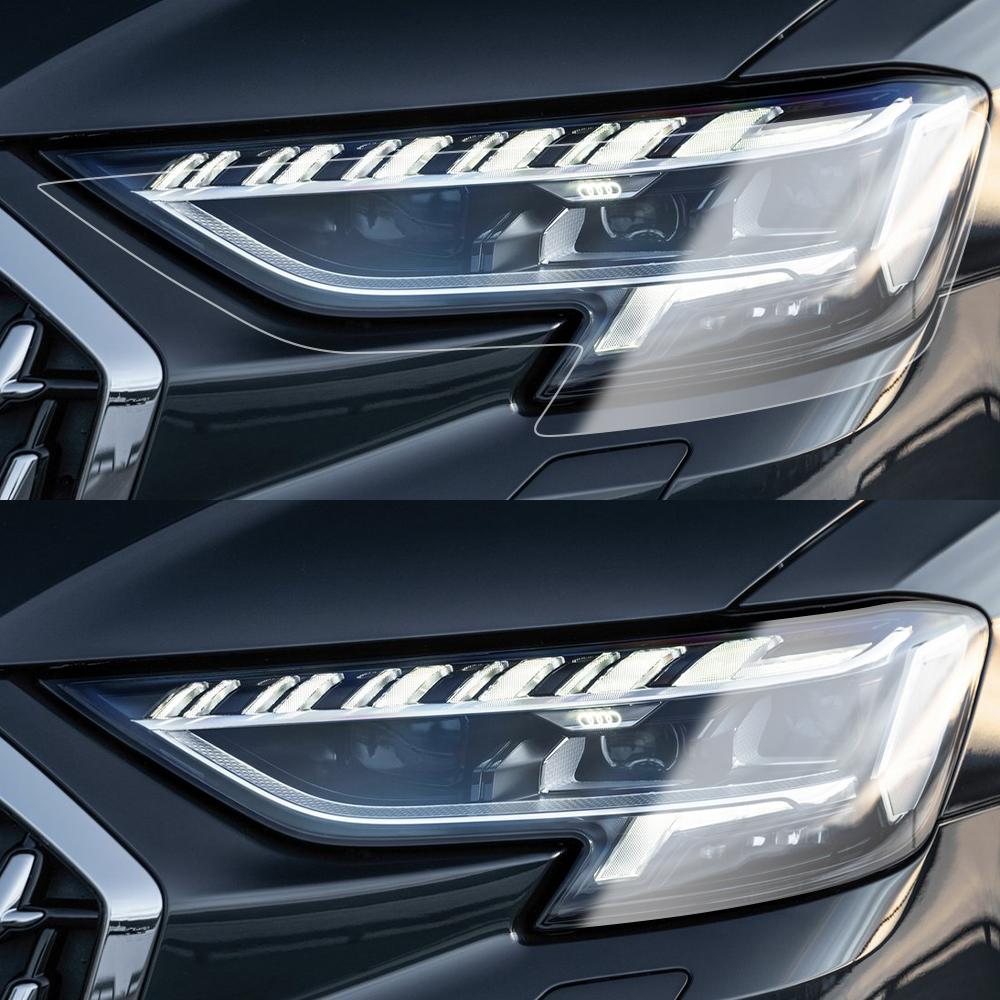 For hot A5/S5 B9 A6/S6 A7/S7 C8 A8/S8 D5 Car Headlight TPU PPF Protective Film Pre Cut Smoke Black Vinyl Wrap Anti-Scratch Film