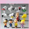 Schattig 12-delig Peanuts Charlie Brown Snoopy Lucy Franklin Figuur Taart Decoratie Set
