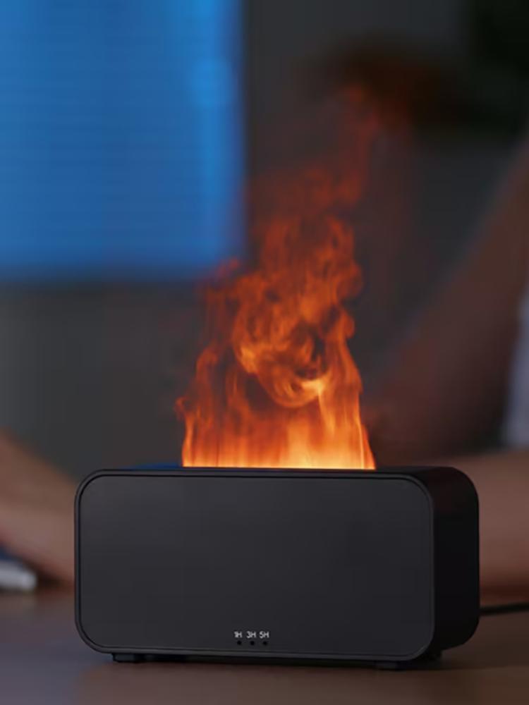 Flames Air Humidifier & Aroma Diffuser Ultra Quite & Auto-Off Lower Noise Sleep Without Disturbance Aroma Diffuser Air Humidifie