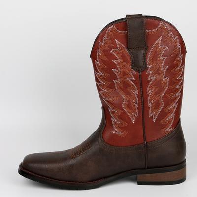 Retro Embroidery Design of Western Cowboy Boots High Quality Leather Boot Platform Boots New Boots for Men Botas Para Hombre