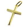 Altesse [N3335] - Gold Plated 'Cross' Pendant (Lourdes) - 21x14 Mm