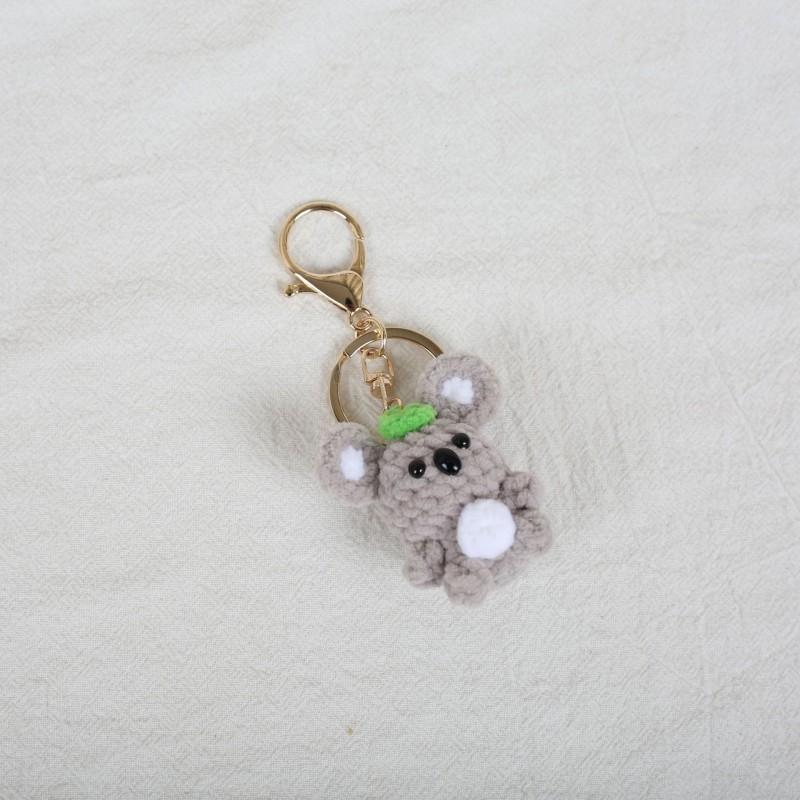 Mini Animal Doll Series Crochet Keychain Knitted Small Rabbit Doll Keyrings Mini Puppy Cute Keychain Custom Accessory