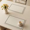 Luxury PU Leather Waterproof Oilproof Placemats, Heat-Resistant Table Mats for Dining, Small Plate Mats for Hotel or Home Use