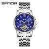 Sanda Men's Automatic Tourbillon Watch with Calendar - Trendy and Cool Design