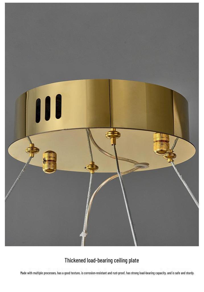 Nordic Luxury Italian Minimalist Crystal Chandelier for Living and Dining Room