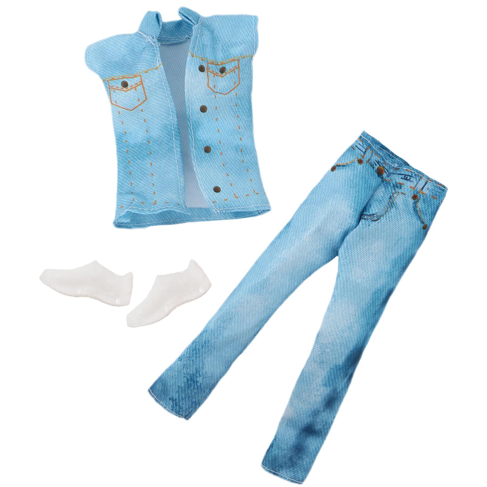 Набор модной одежды для кукол для пары: брюки+рубашки+обувь. Игровой набор для кукол 30 — фото 4