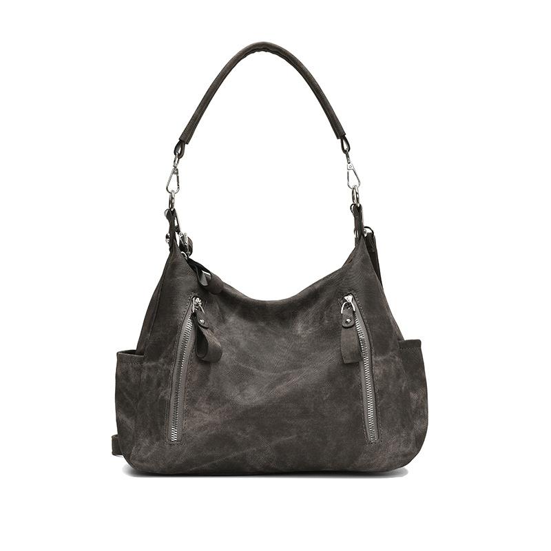 

Простая и вместительная сумка-тоут женская весенняя новая повседневная сумка под мышку сумка для通勤 сумка-хобо на плечо сумка-мессенджер чёрный