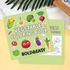 40-Page Fruit & Food Cartoon Doodle Coloring Book for Kids Aged 4+