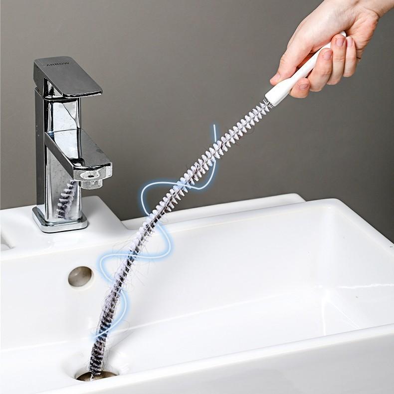 Sink Kitchen Drain Brush For Hair Clogs Debris Cleaning With Ergonomic Design