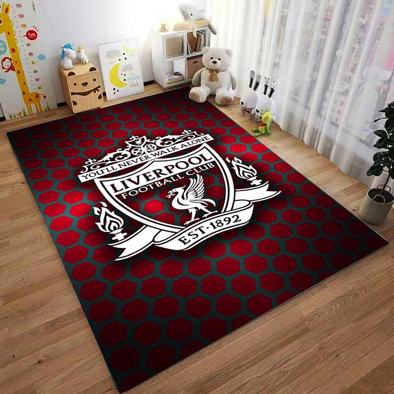 Tappeto Logo Liverpool Football Club, Design a Nido d'Ape Rosso Adatto per l'uso come antiscivolo per soggiorno camera da letto divani