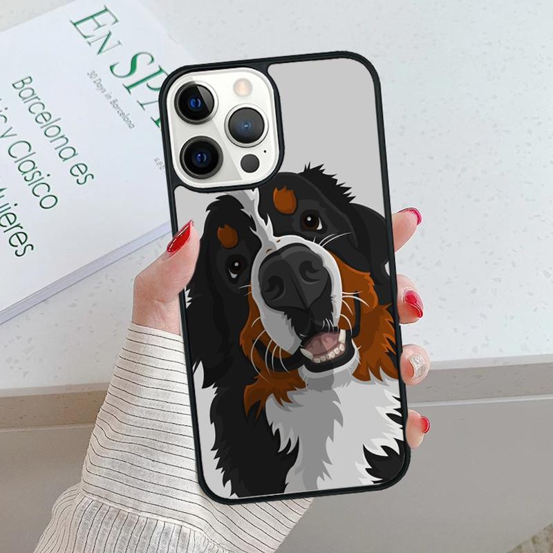 Funny Bernese Mountain Dog Phone Case cover For iPhone 17 Air 15 16 16e 14 13 12 11 Pro Max Coque For Apple PLUS fundas