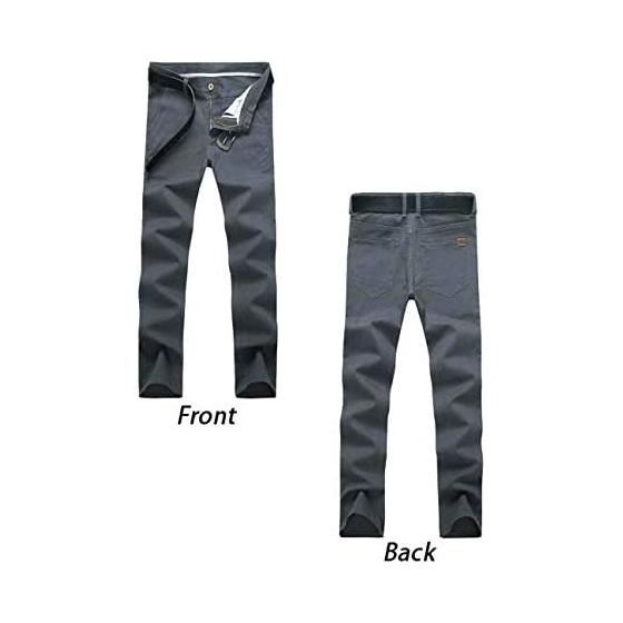 [SpringSwallow] Men's Color Stretch Skinny Straight Denim Pants Cotton Pants Slacks Trousers