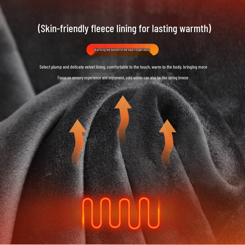 JEEP SPIRIT Men's Winter Fleece-Lined Curved Casual Pants