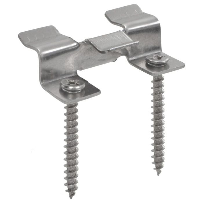 VidaXL Clip de fixation de terrasse 100pcs et 200 vis Acier inoxydable 45063