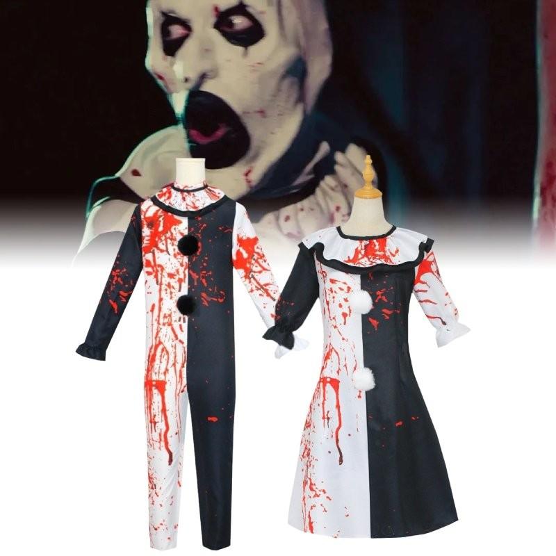 Creepy Summer Horror Movie Clown Cosplay Outfit For Halloween And Events