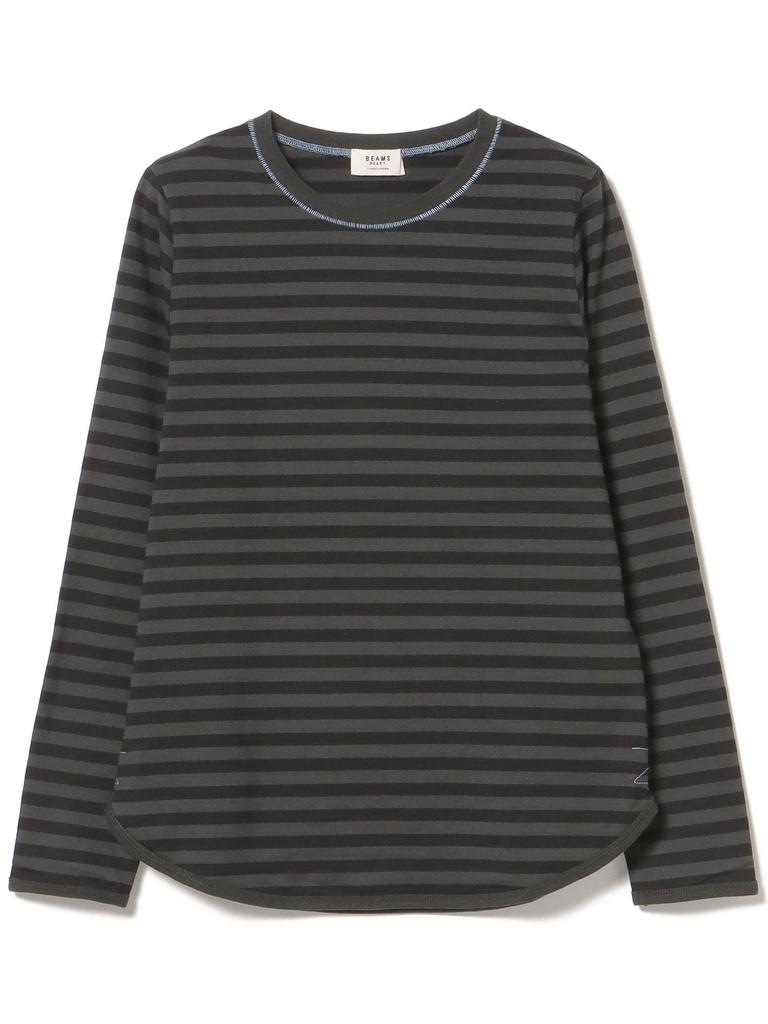 TEE Border Color Tench Pullover CHARCOAL GREY ONE SIZE [Beams Heart] L/S Damen