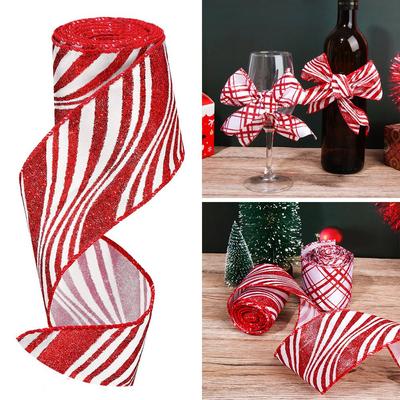 Craft Wrapping Supplies Christmas Bows Room Ornament Wired Edge Ribbon Christmas Tree Decorations