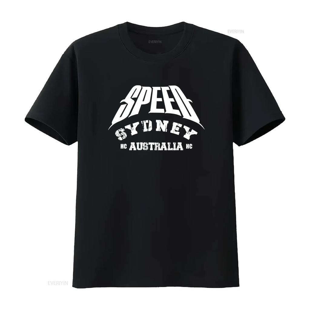 Speed Hardcore Punk Band T Shirt Sydney Australia Metal Rock Vintage Washed Comfortable Fashion Versatile Homme Casual Graphic