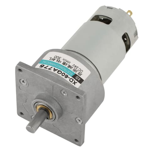 Hilitand DC12V/24V 35W Mini DC Gear Motor, Metal, Adjustable Speed, High Torque, CW/CCW, XD-60GA775 (24V, 300 rpm)